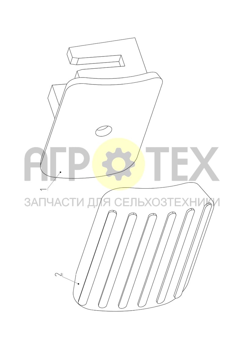 Чертеж Педаль тормоза левая (РСМ-10.04.14.020)